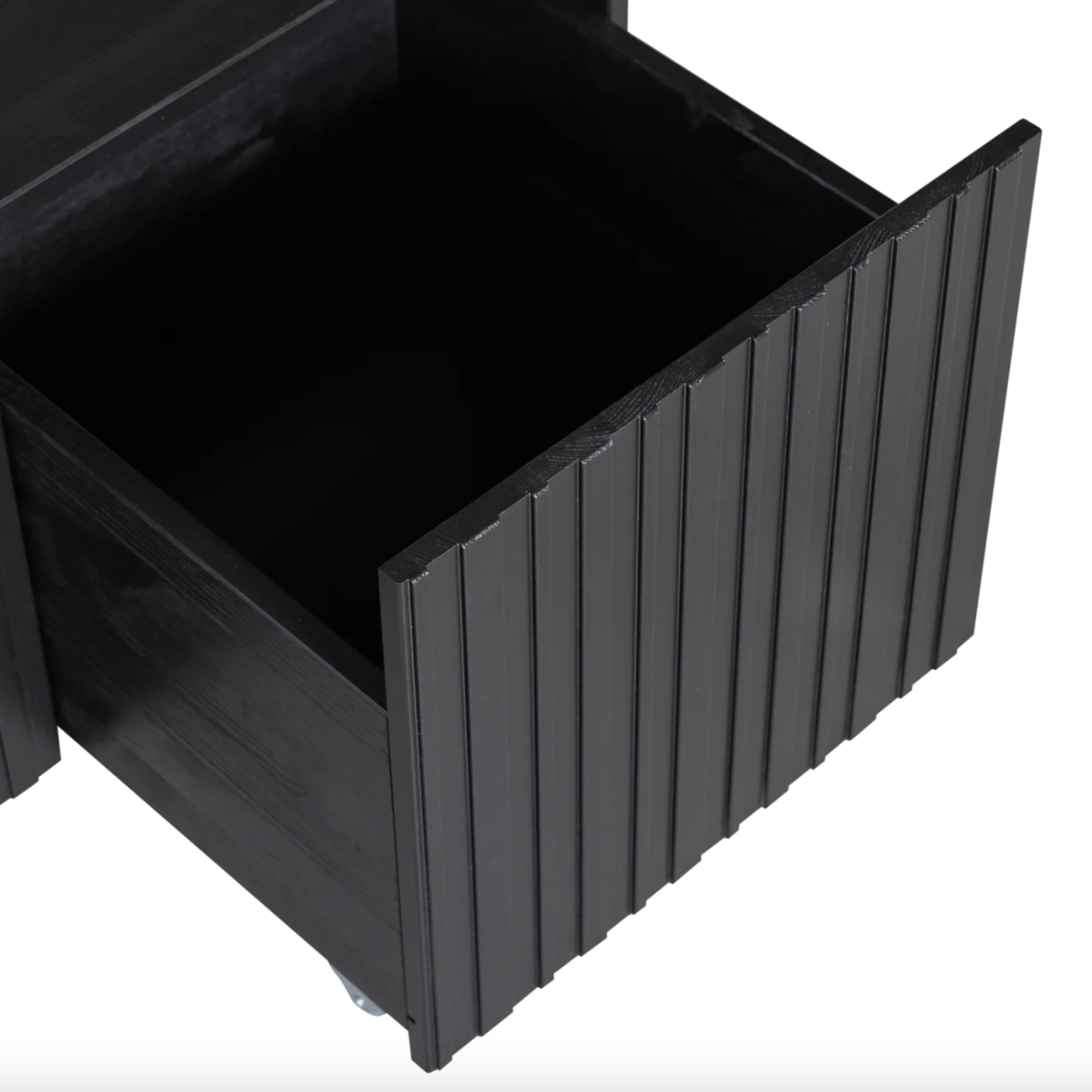 WOOOD EXCLUSIVE WOOOD - New gravure kistbank grenen zwart