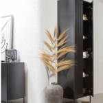 WOOOD EXCLUSIVE WOOOD - New gravure hoge kast met lade grenen zwart