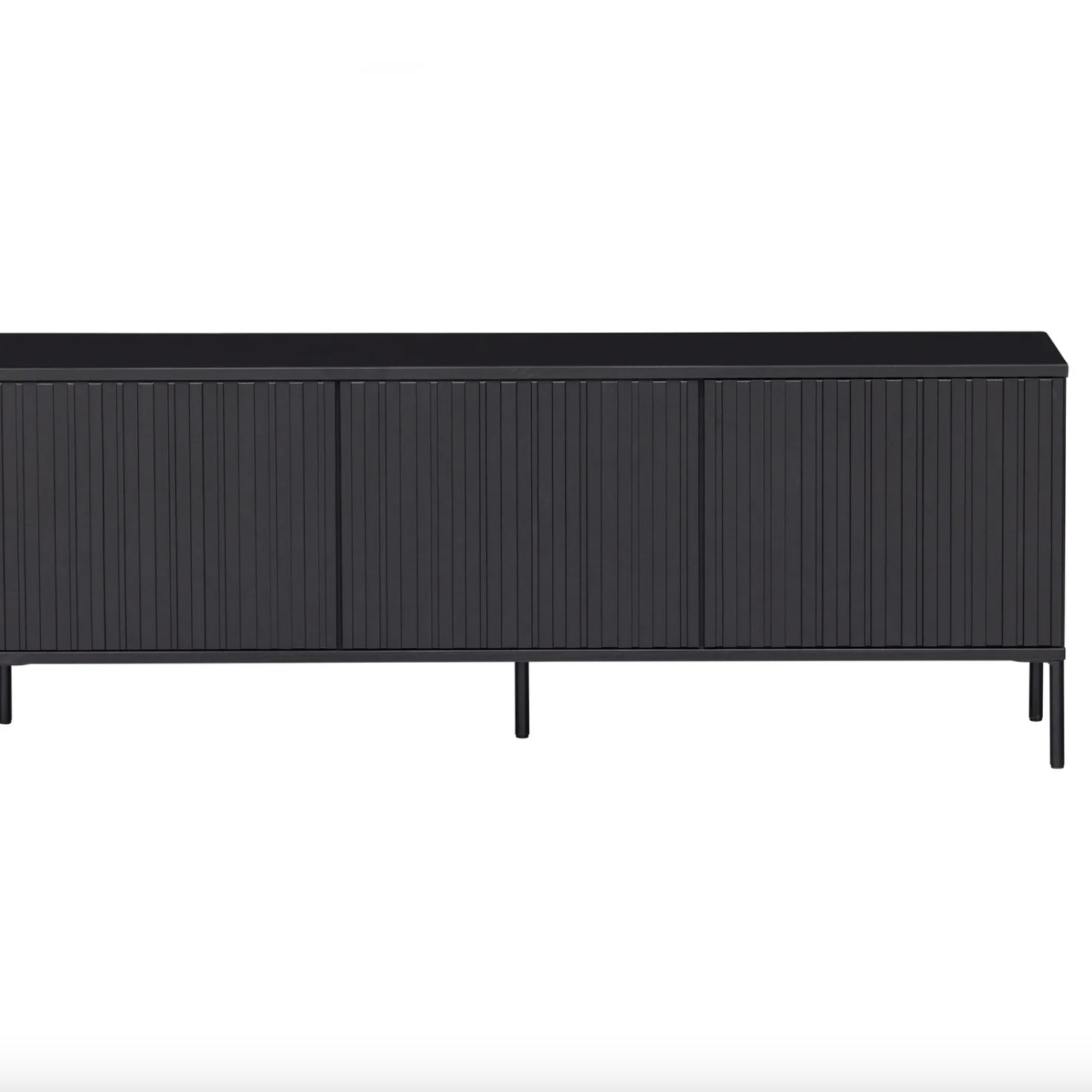 WOOOD EXCLUSIVE WOOOD - New gravure tv meubel 150 cm grenen zwart [fsc]