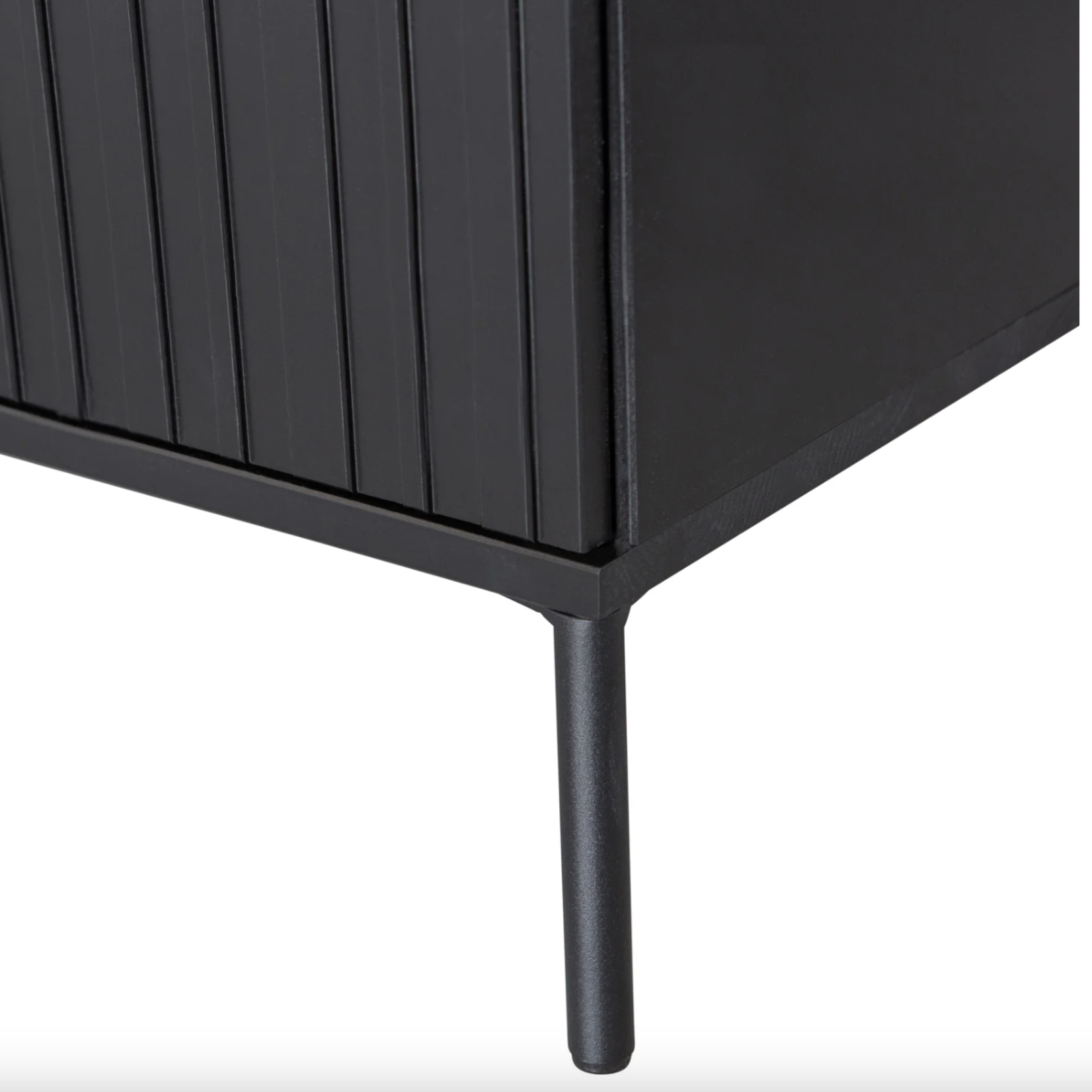 WOOOD EXCLUSIVE WOOOD - New gravure tv meubel 100 cm grenen zwart [fsc]