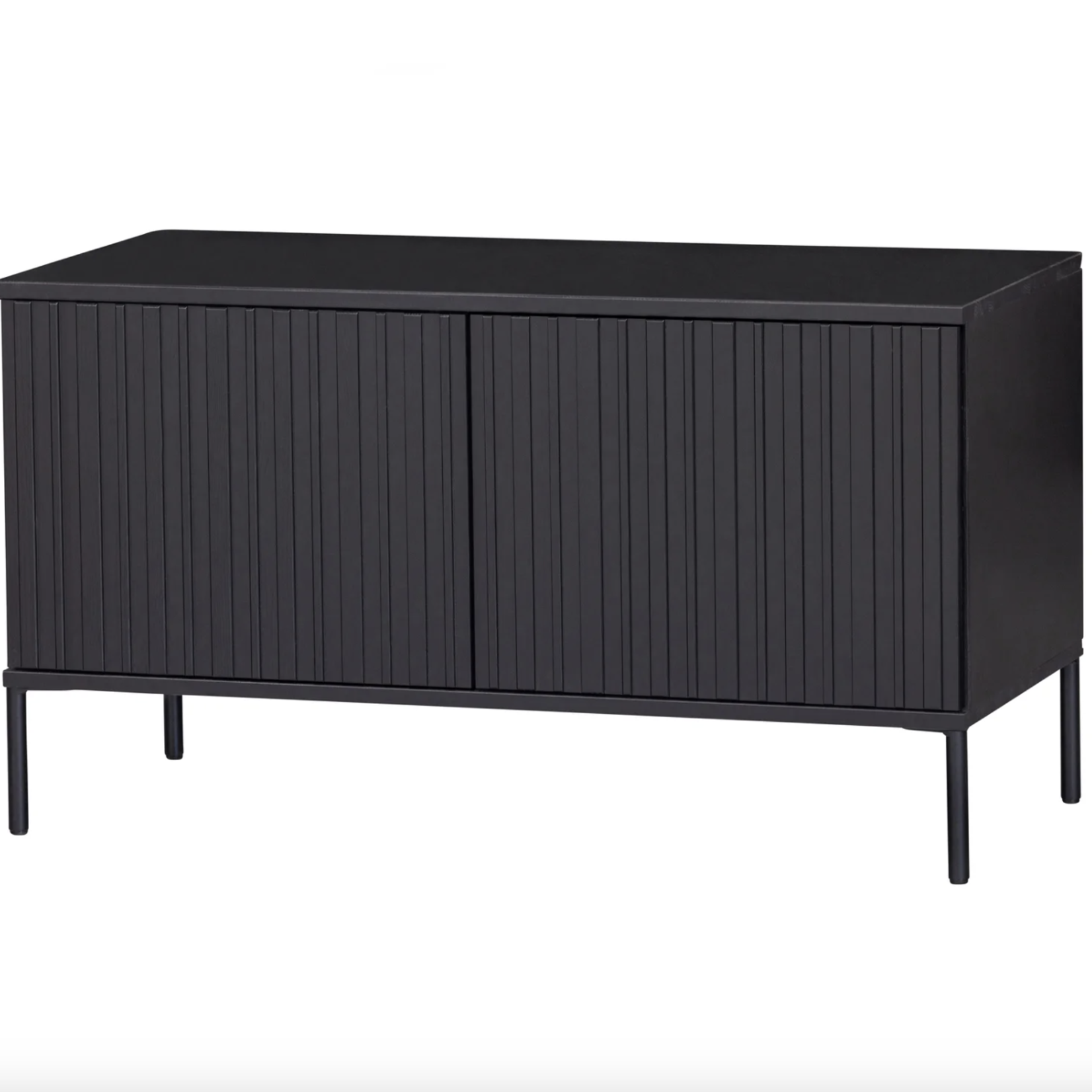 WOOOD EXCLUSIVE WOOOD - New gravure tv meubel 100 cm grenen zwart [fsc]