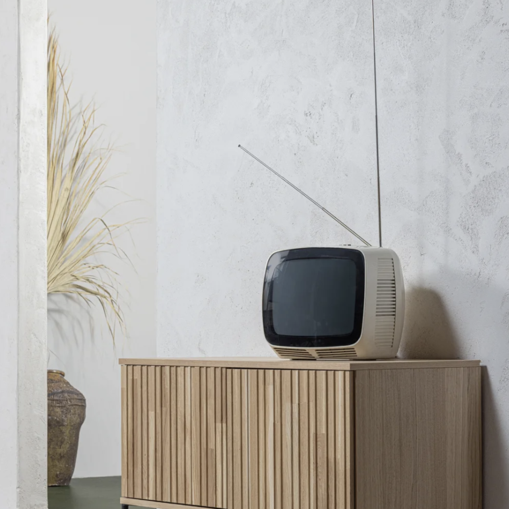 WOOOD EXCLUSIVE WOOOD - New gravure tv meubel 100 cm eiken blanke lak [fsc]