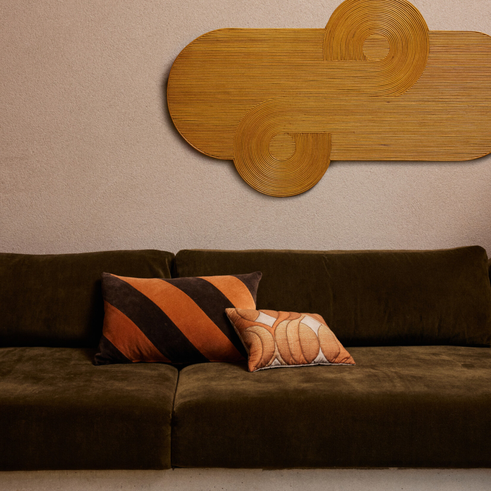 HKLIVING HKLIVING - Kussen striped velvet september (60x40) TKU2196