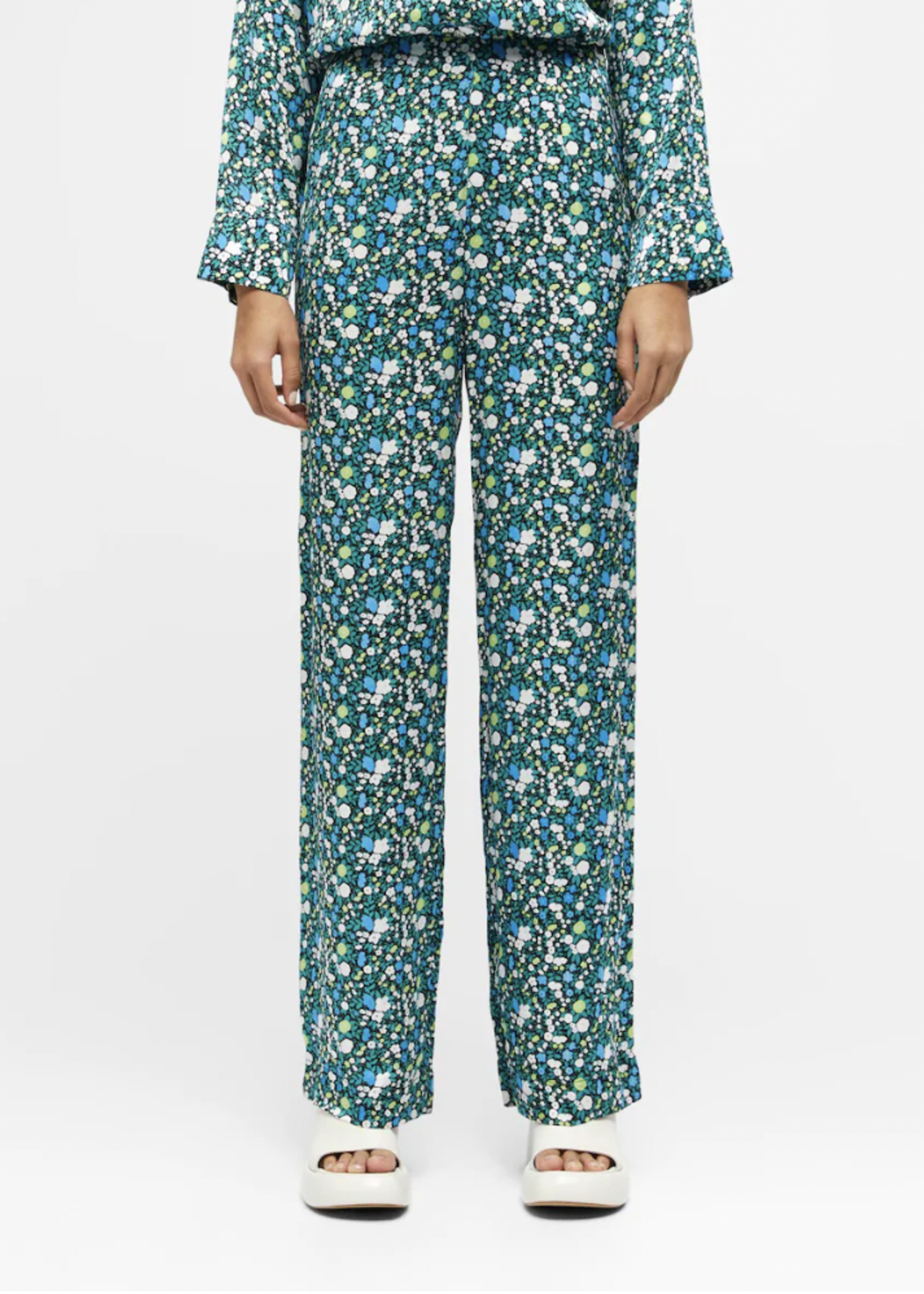 OBJECT OBJECT - Broek Jabin zwart/bloemen
