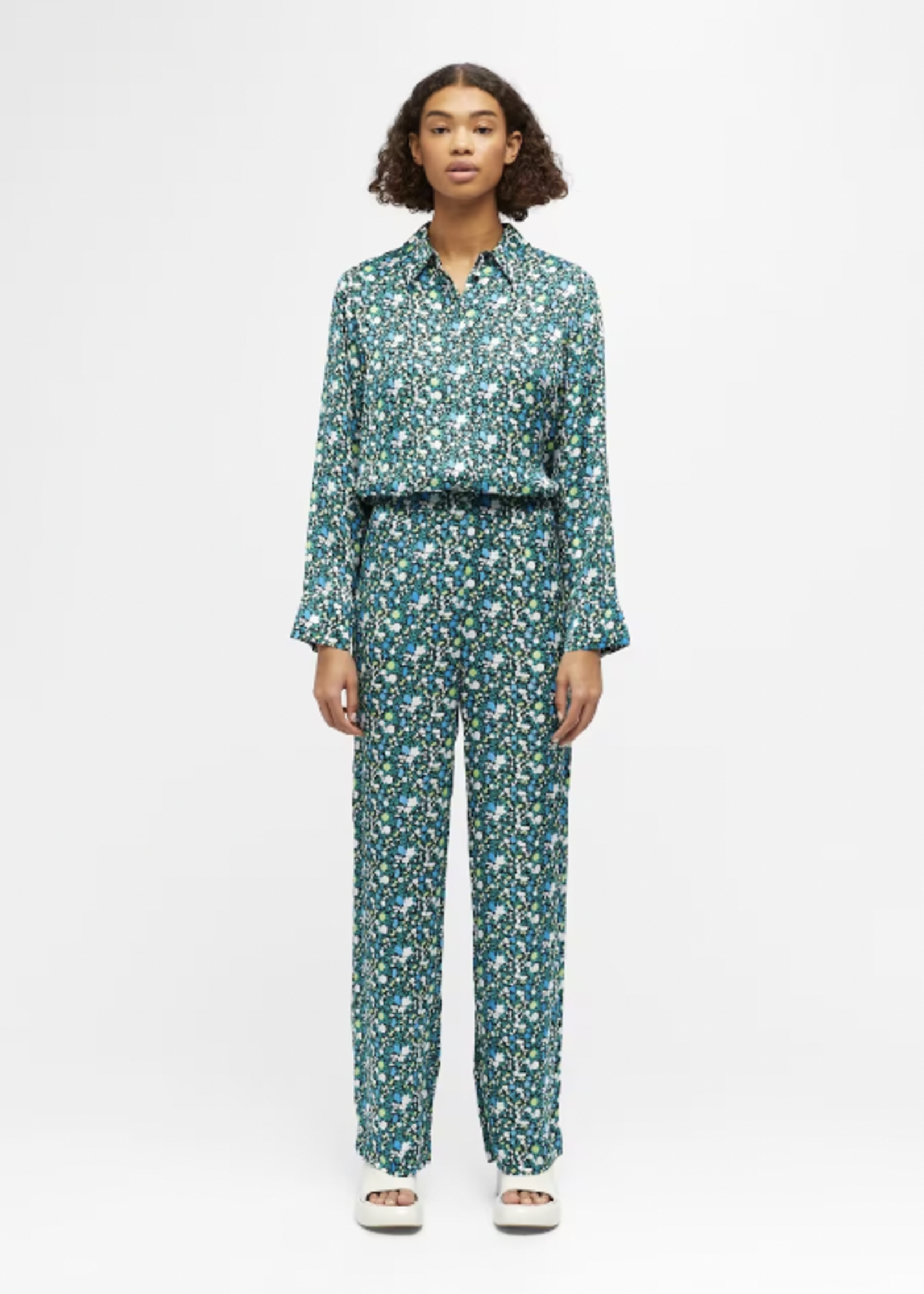 OBJECT OBJECT - Broek Jabin zwart/bloemen