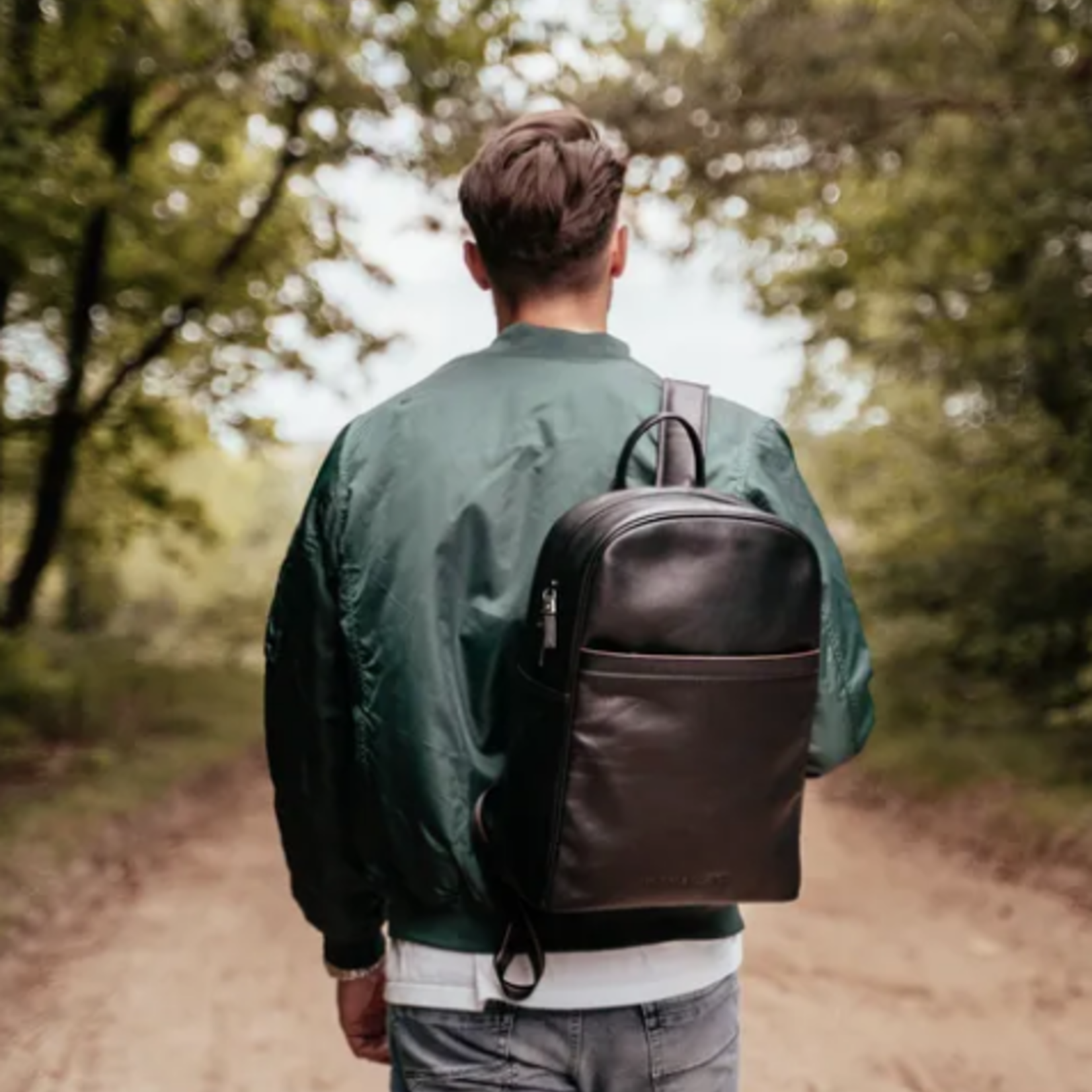 MICMACBAGS MICMACBAGS  - Rugzak echt leer Cognac Le mans 13,3 inch (29,4x16,6 cm.)