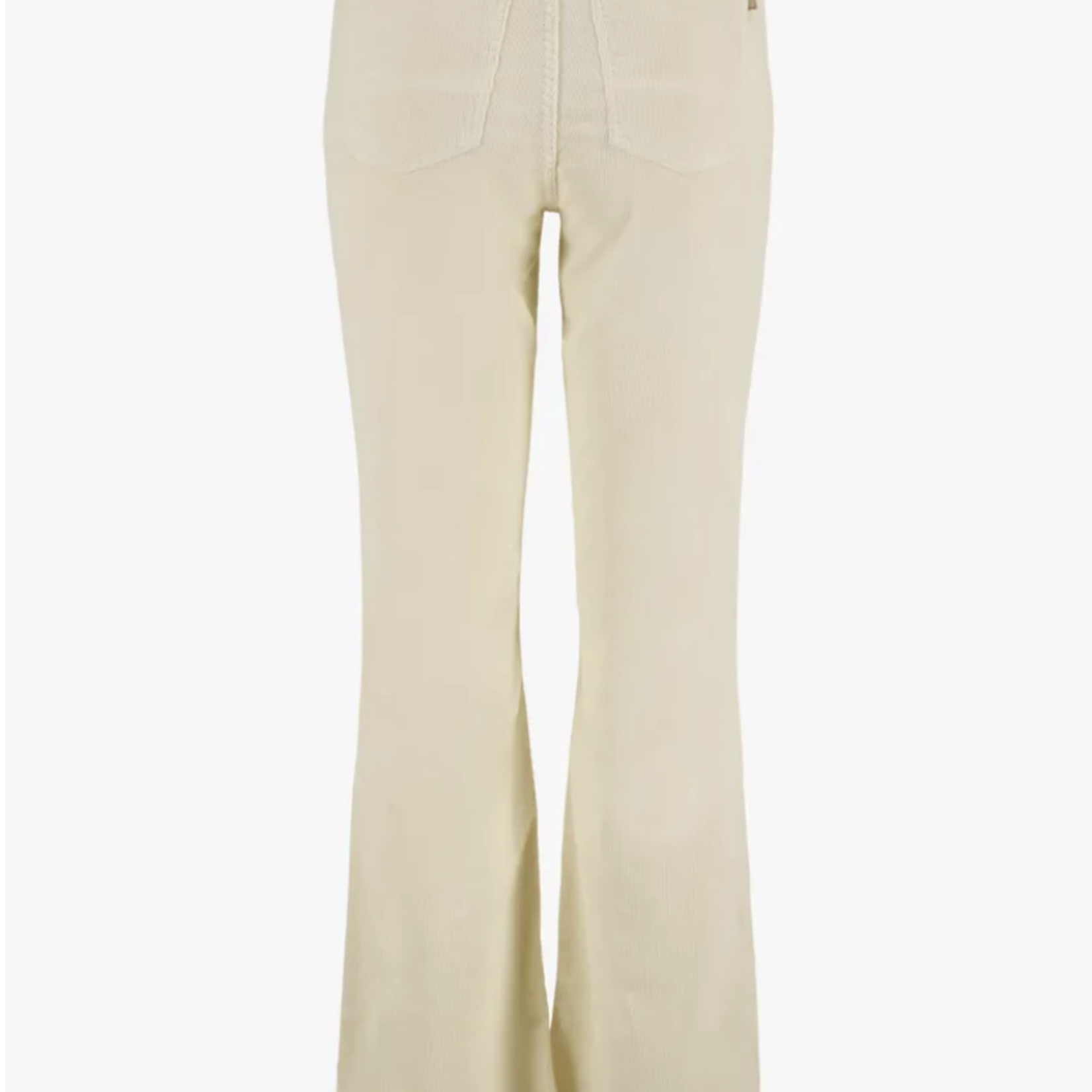 ZUSSS ZUSSS - Flared corduroy broek ecru