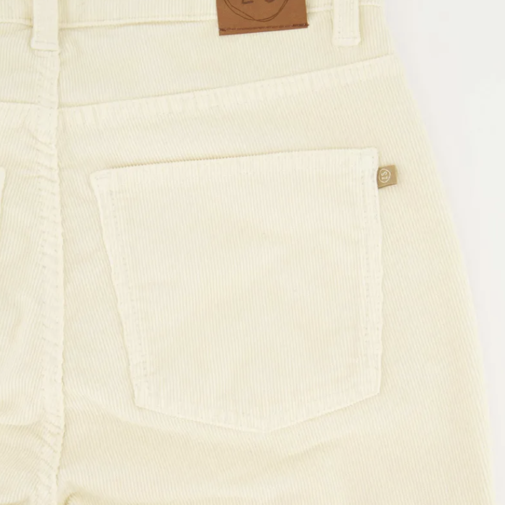 ZUSSS ZUSSS - Flared corduroy broek ecru