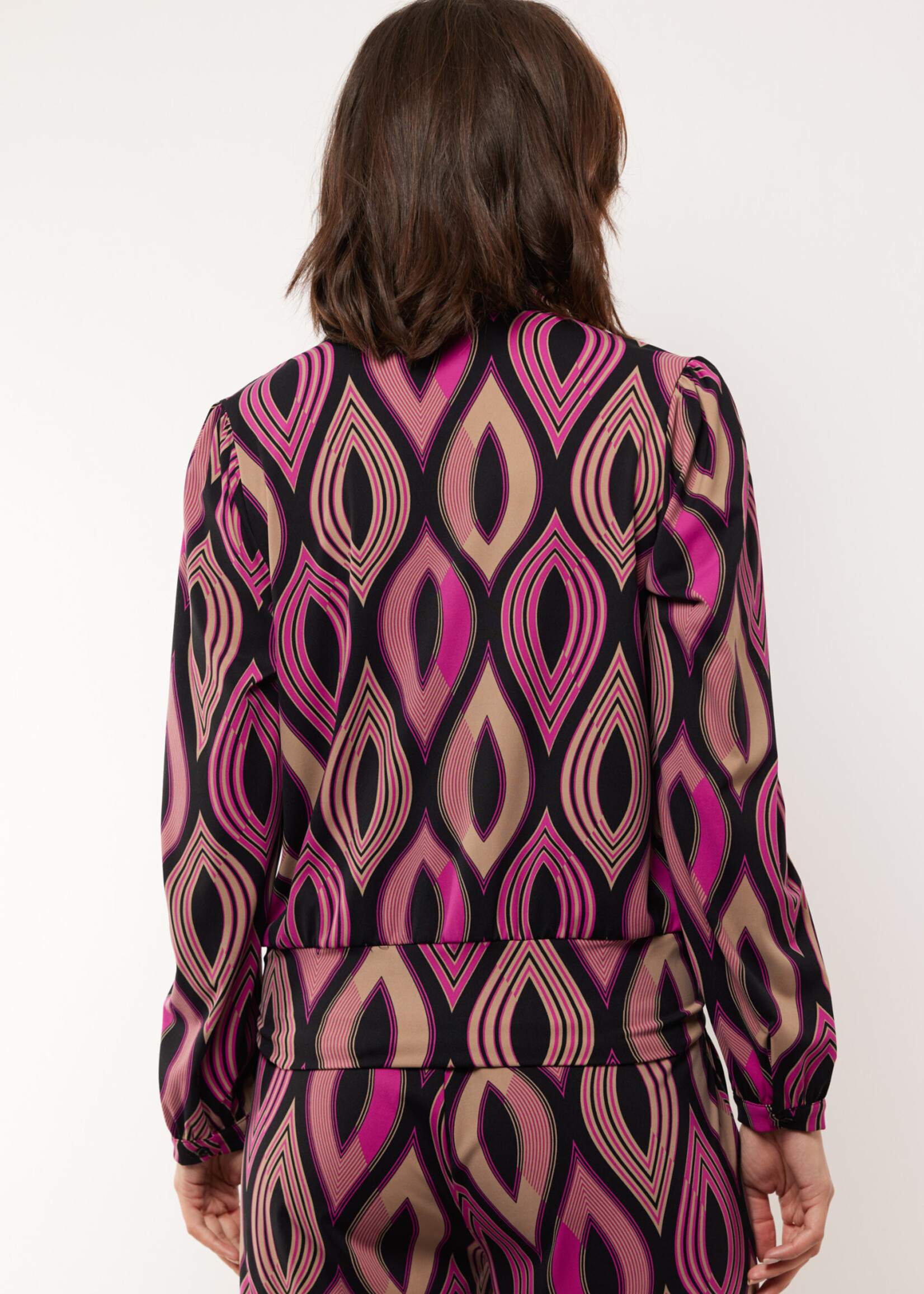 G-MAXX G-MAXX - Blouse Else berry/zwart MAAT XXL