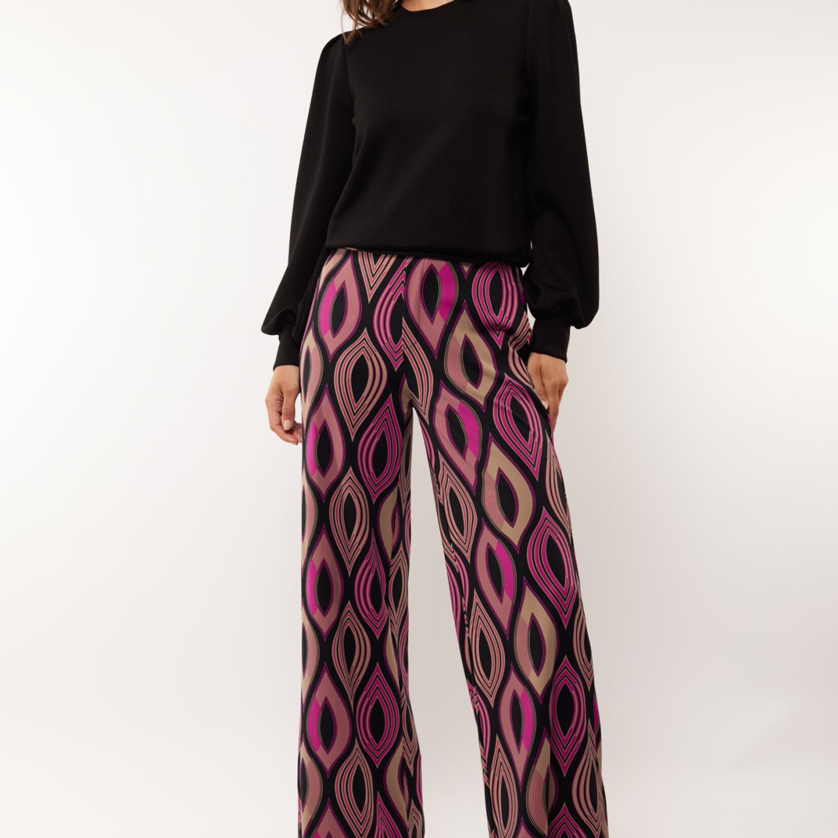 G-MAXX G-MAXX - Broek Ena berry/zwart MAAT S