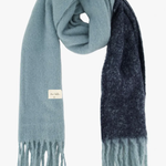 ZUSSS ZUSSS - Sjaal colorblock grijsblauw/donkerblauw