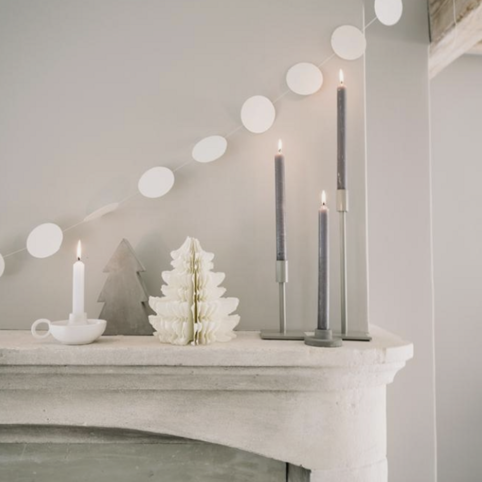 LEEFF LEEFF - Kandelaar cleo grijs M 30cm