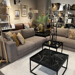 BODILSON Bodilson - Hoekbank bloom bruin + hoektafel zwart