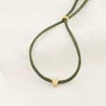 ZUSSS ZUSSS - Touwarmbandje hartje donkergroen