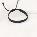 ZUSSS ZUSSS - Armbandje Miyuki stipje donkerblauw/goud