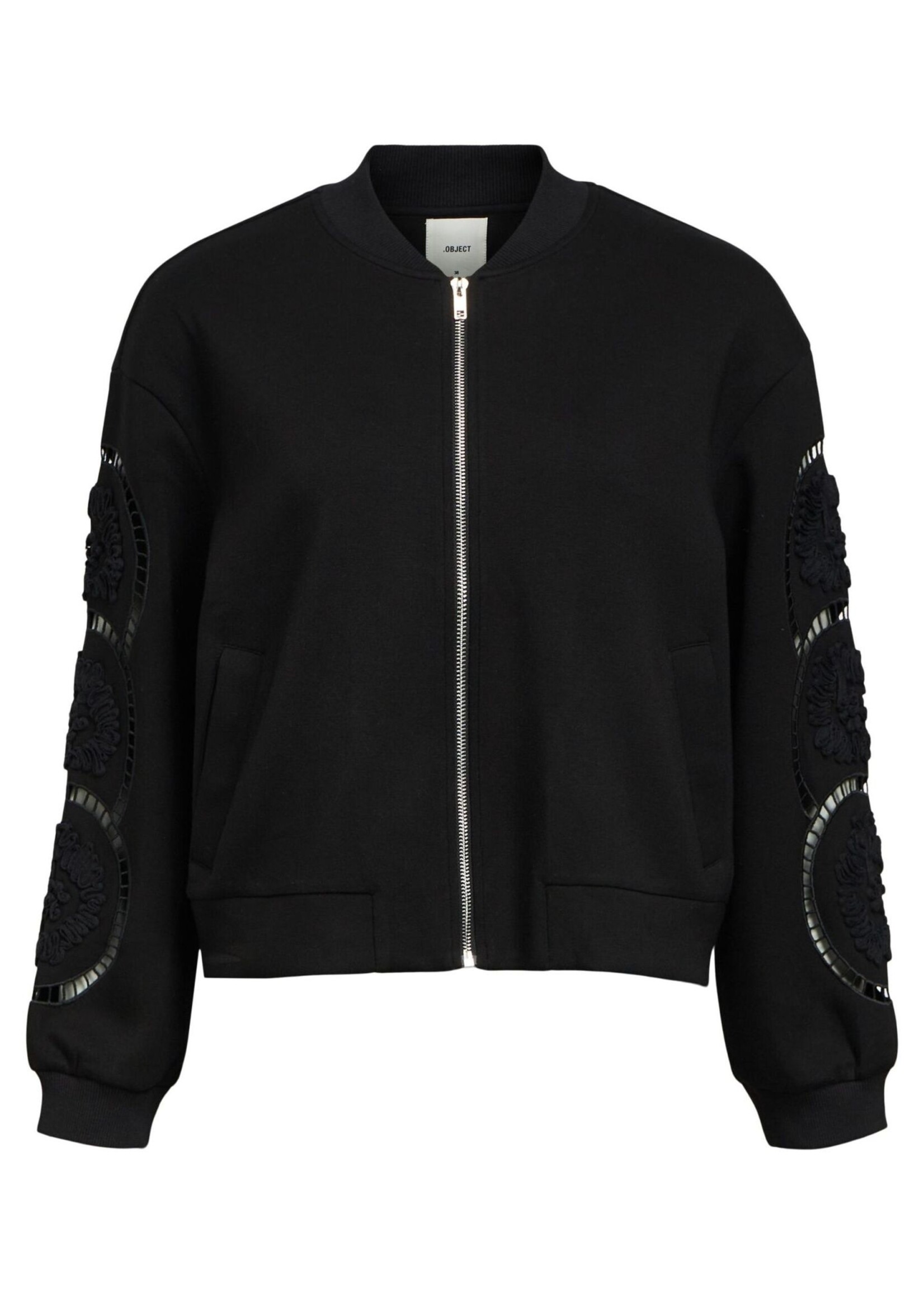 OBJECT OBJECT - Bomber jacket Dorina sweater stof  zwart