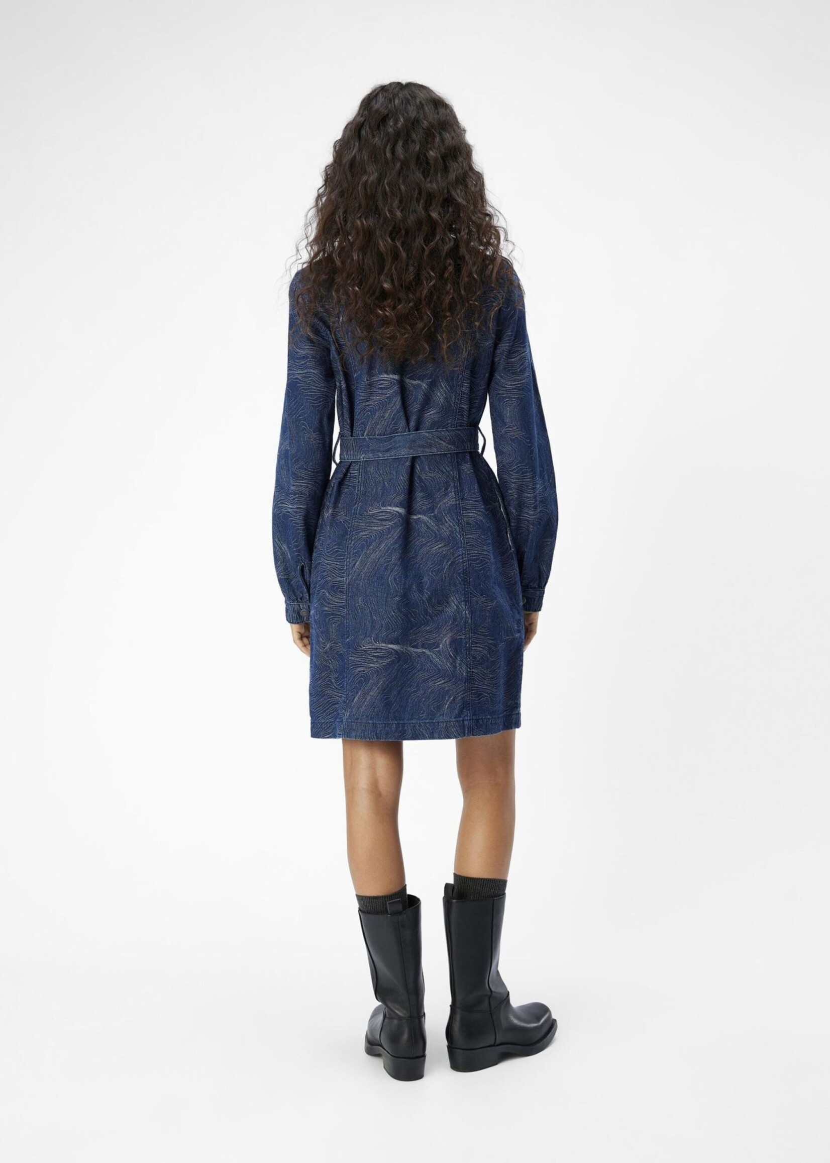 OBJECT OBJECT - Jurk Xonja denim donker blauw