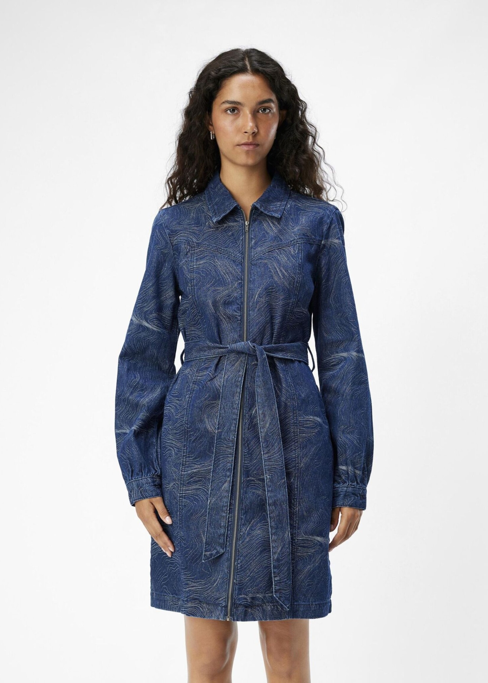 OBJECT OBJECT - Jurk Xonja denim donker blauw