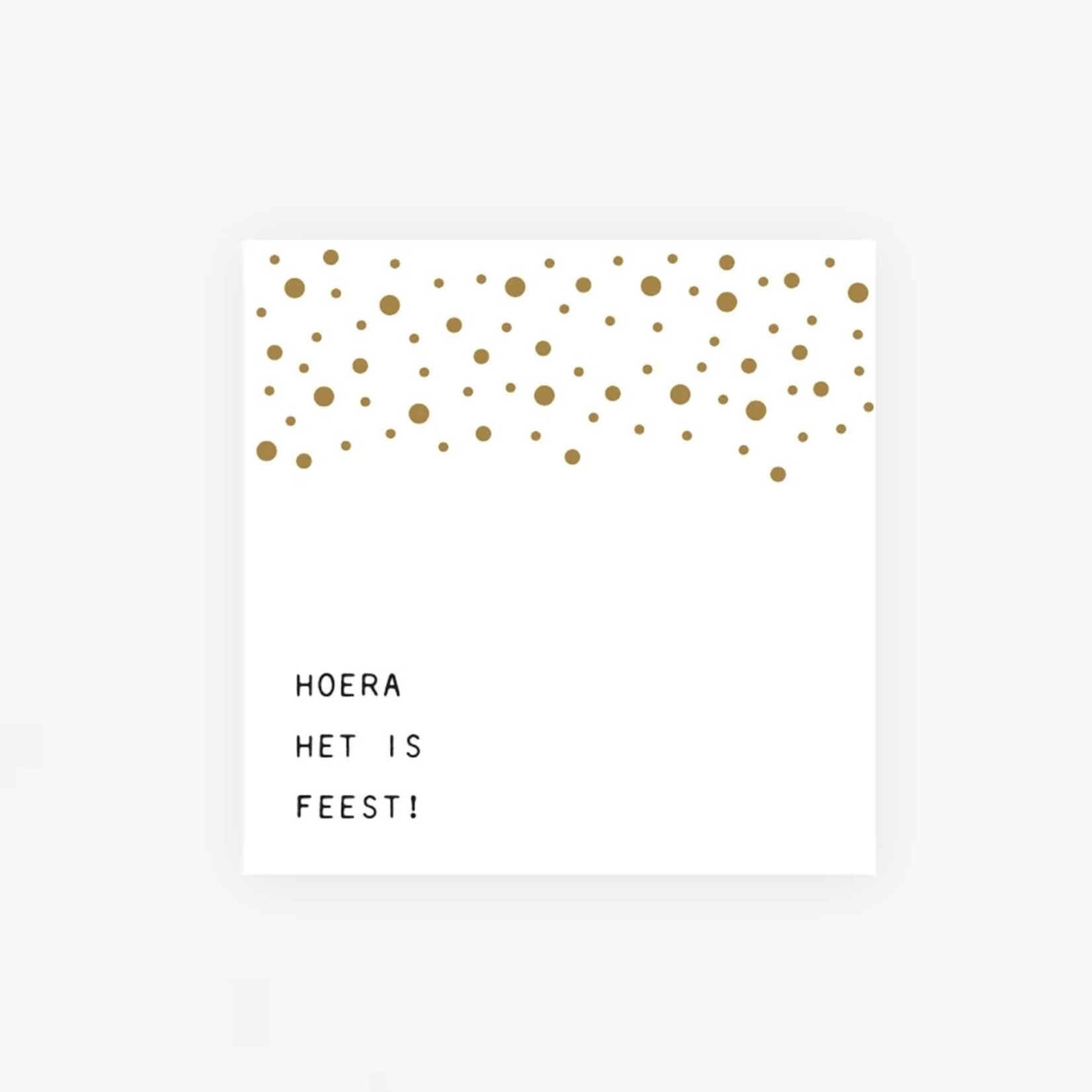 ZUSSS ZUSSS - Servetten vierkant 12,5x12,5cm hoera het is feest wit