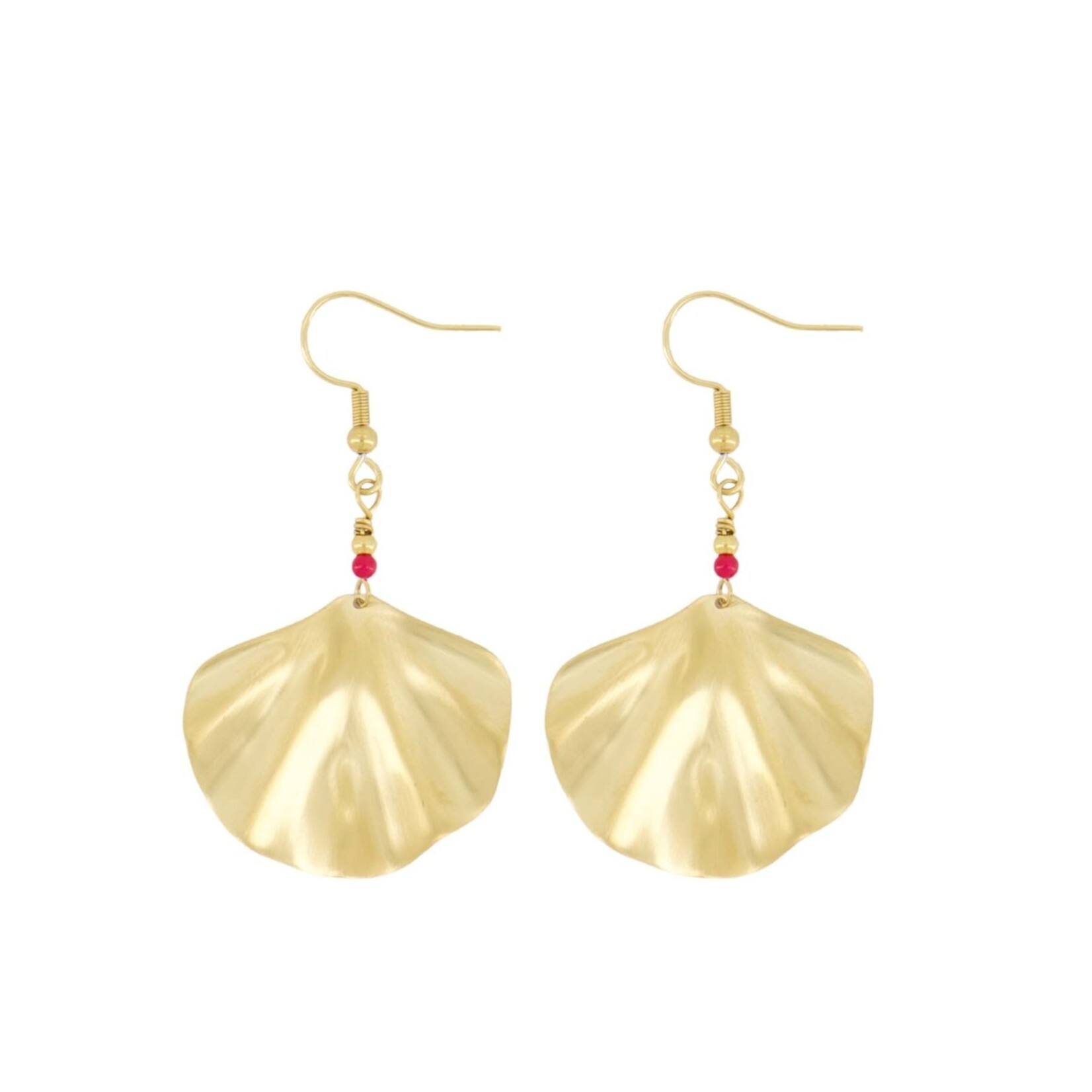 ZUSSS ZUSSS - Oorhangers ginkgo blad goud