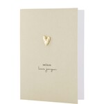 ZUSSS ZUSSS - Wenskaart met broche welkom lieve jongen