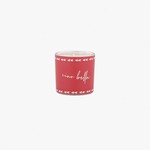ZUSSS ZUSSS - Geurkaars in wikkel Ciao Bella wit/rood