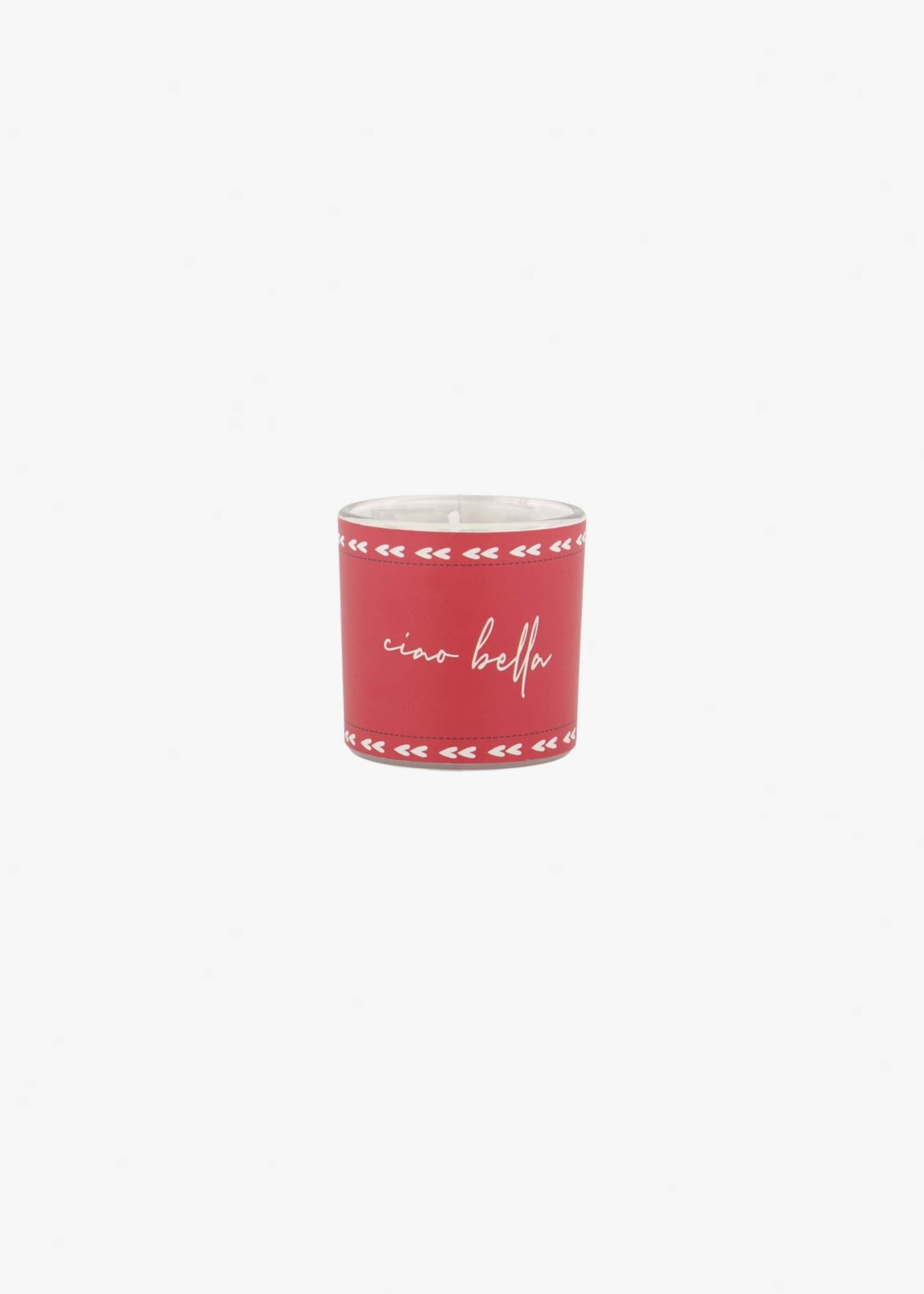 ZUSSS ZUSSS - Geurkaars in wikkel Ciao Bella wit/rood