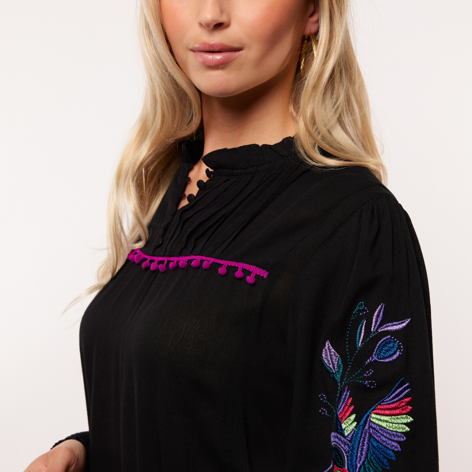 FLURESK FLURESK - Blouse flore zwart