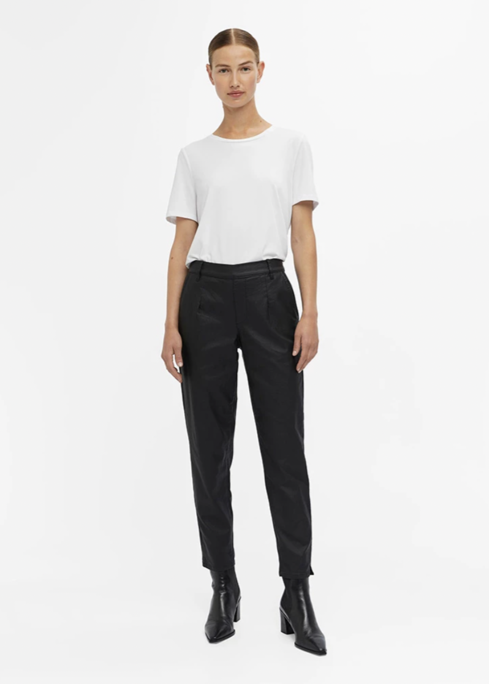 OBJECT OBJECT - Broek Lisa belle coated zwart