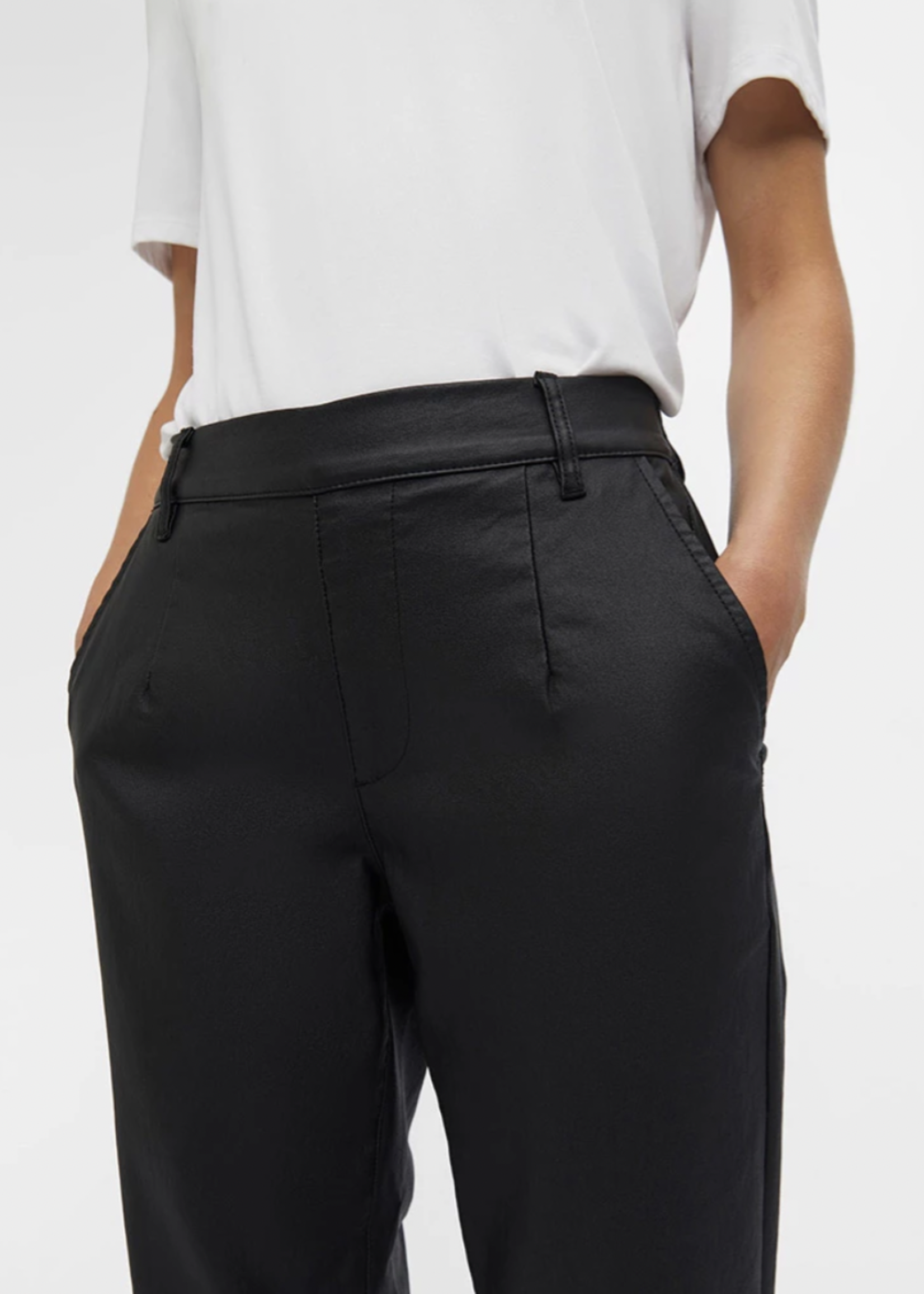 OBJECT OBJECT - Broek Lisa belle coated zwart