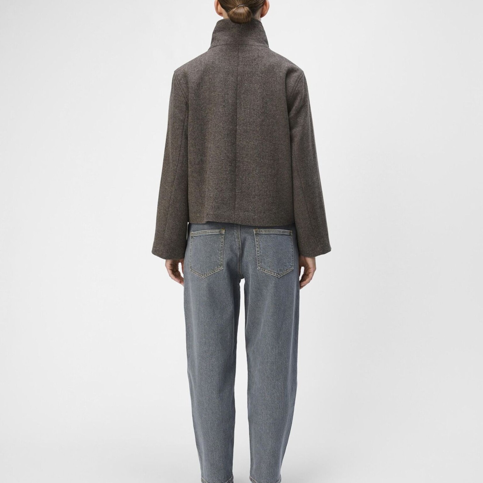 OBJECT OBJECT - Riki short coat morel melange