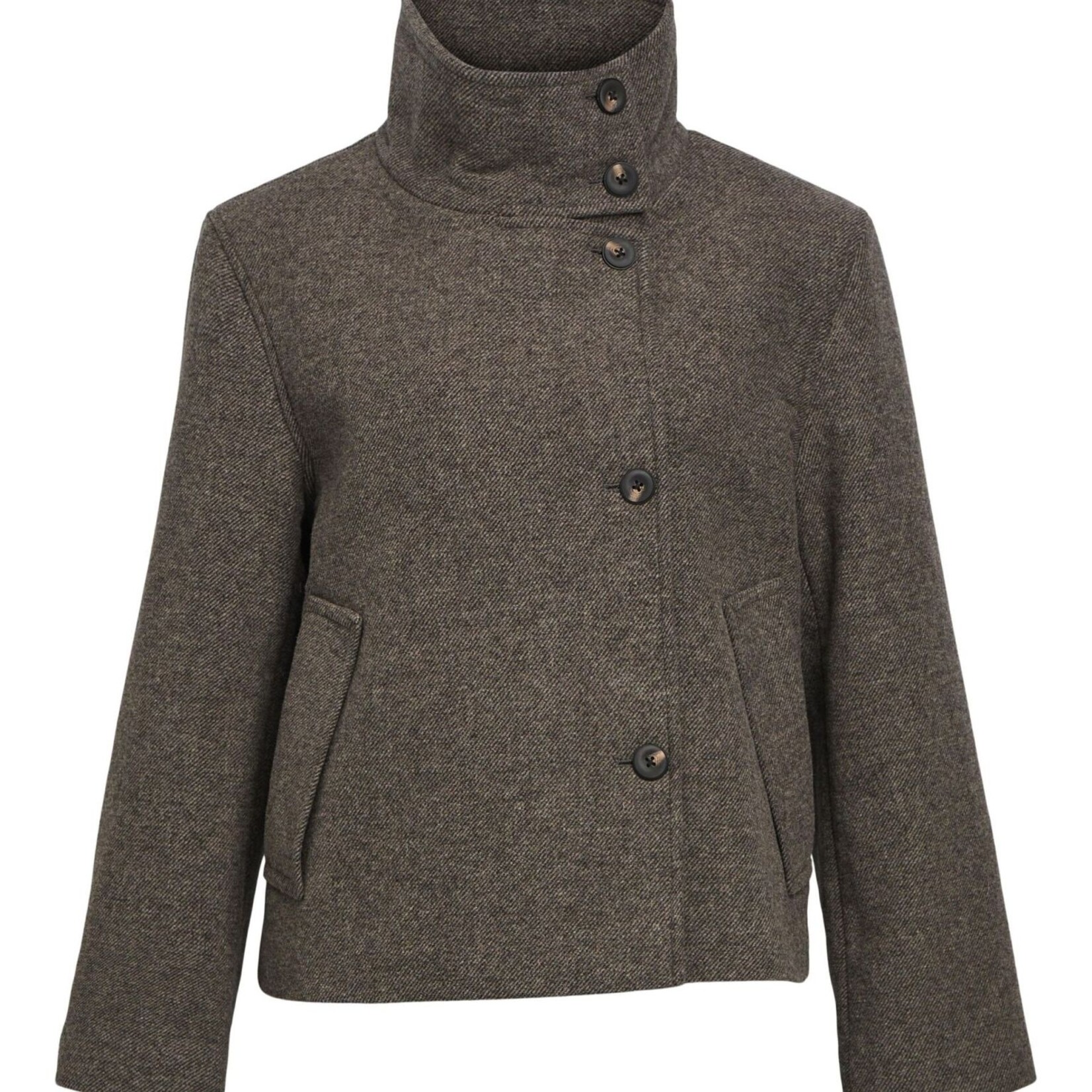 OBJECT OBJECT - Riki short coat morel melange