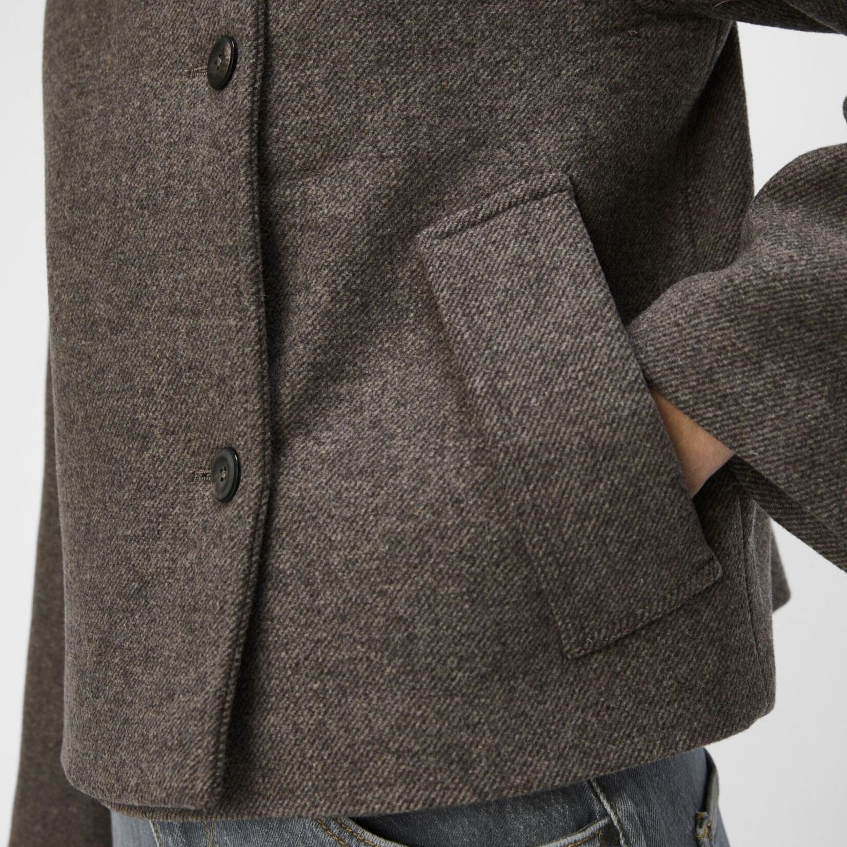 OBJECT OBJECT - Riki short coat morel melange