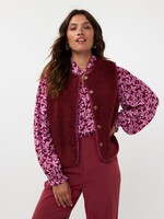 YDENCE YDENCE - Gilet Evelynn burgundy/lilac