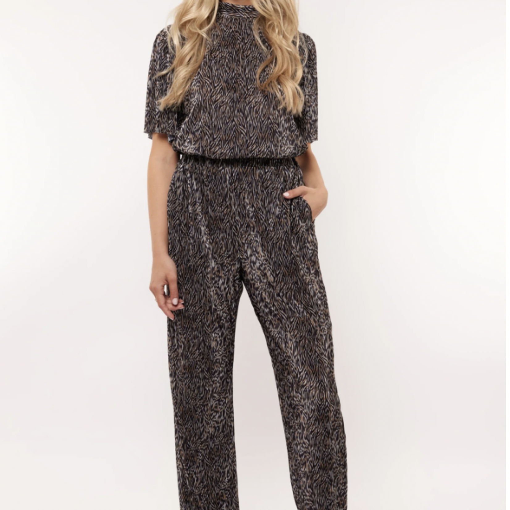 FLURESK FLURESK - Broek Melanie black/sahara