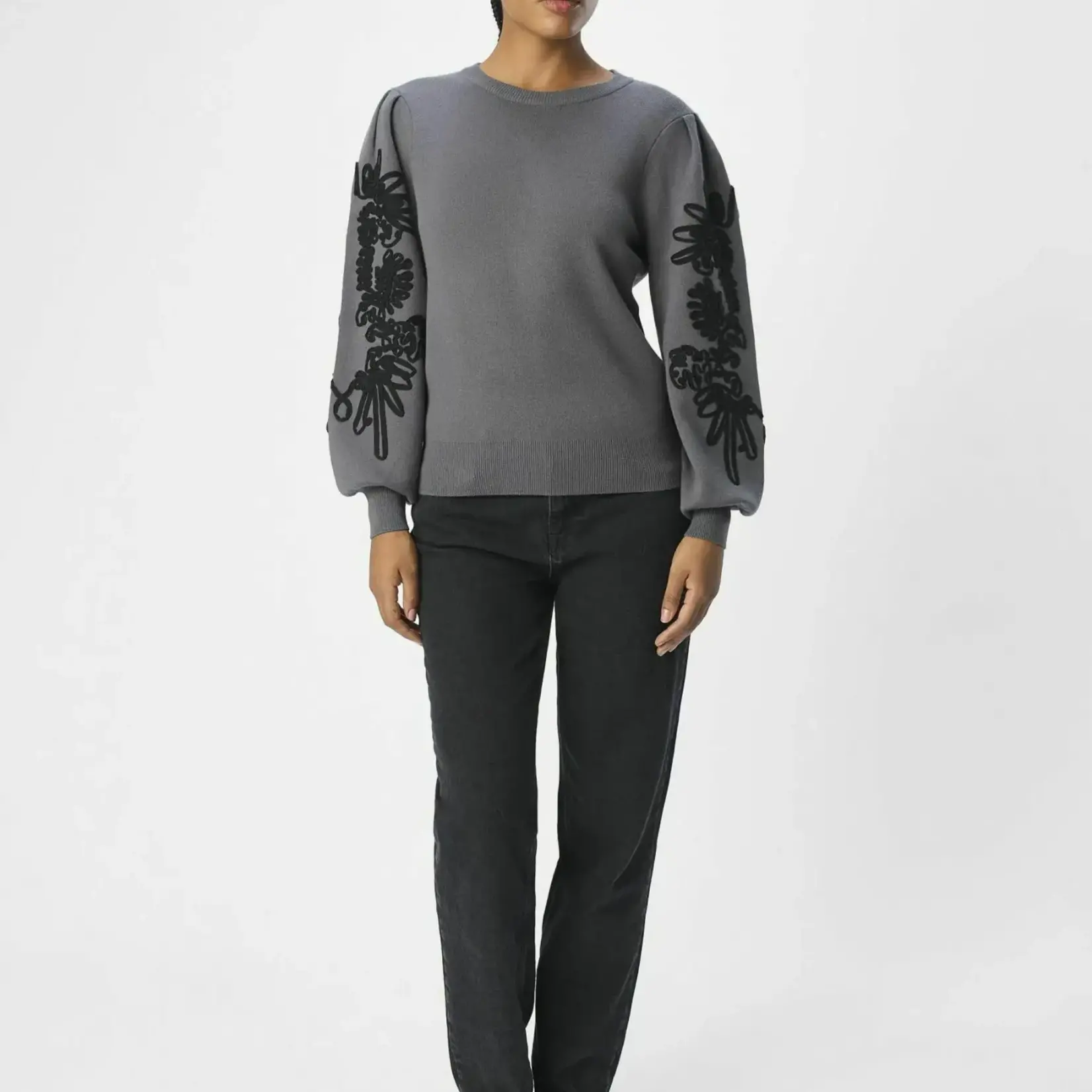 OBJECT OBJECT - Joana Knit pullover magnet/black MAAT XS