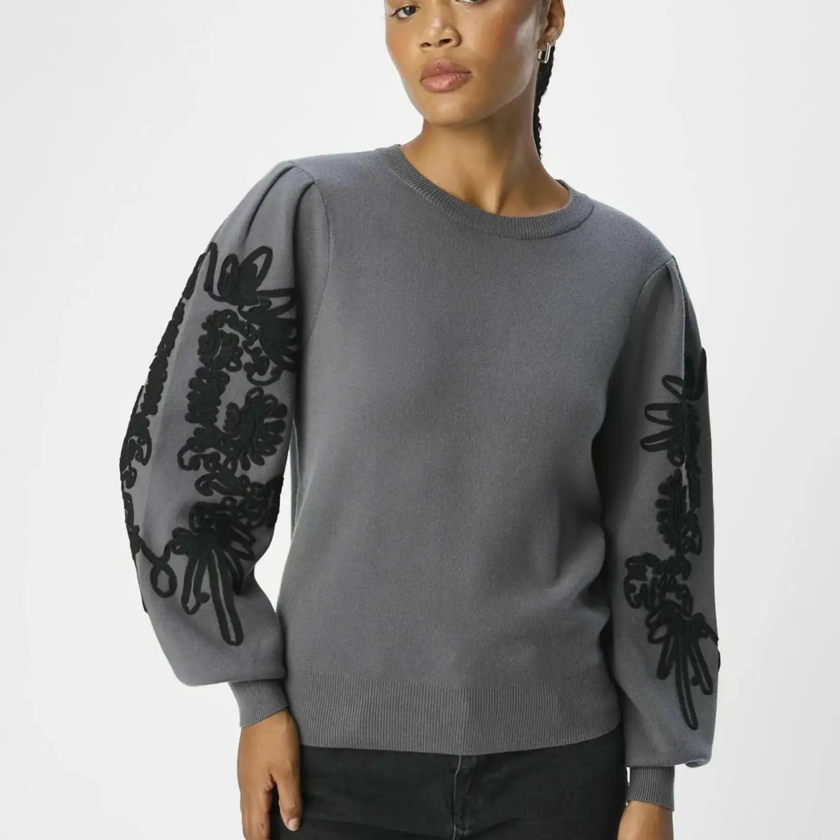 OBJECT OBJECT - Joana Knit pullover magnet/black