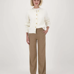 ZUSSS ZUSSS - Gebreid vest in Bomberstyle crème MAAT L