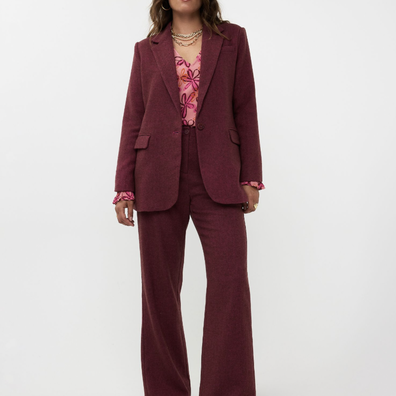 YDENCE YDENCE - Broek Judith pink MAAT XXL