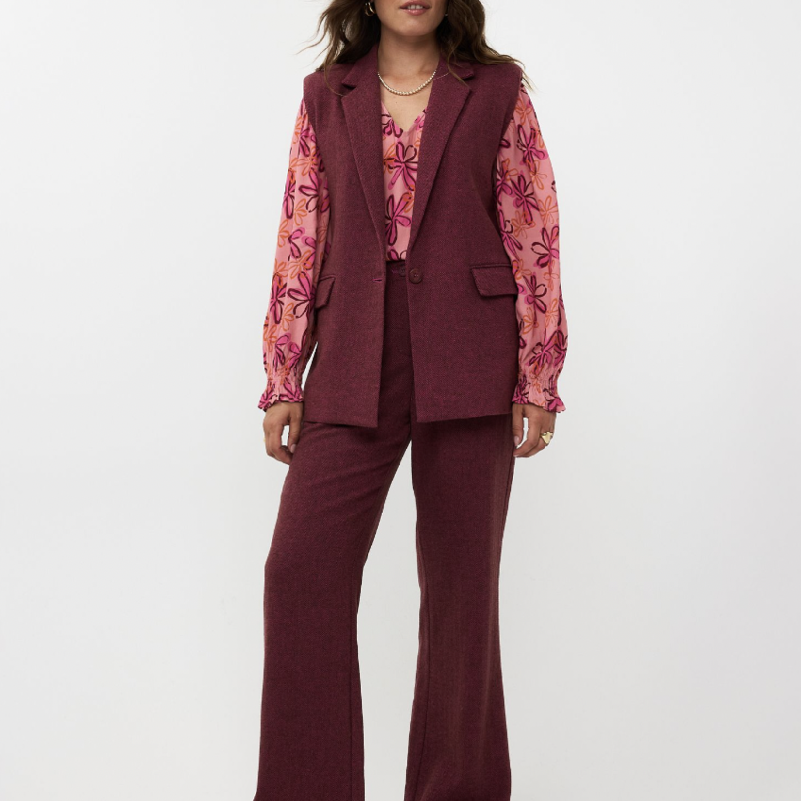 YDENCE YDENCE - Broek Judith pink MAAT XXL