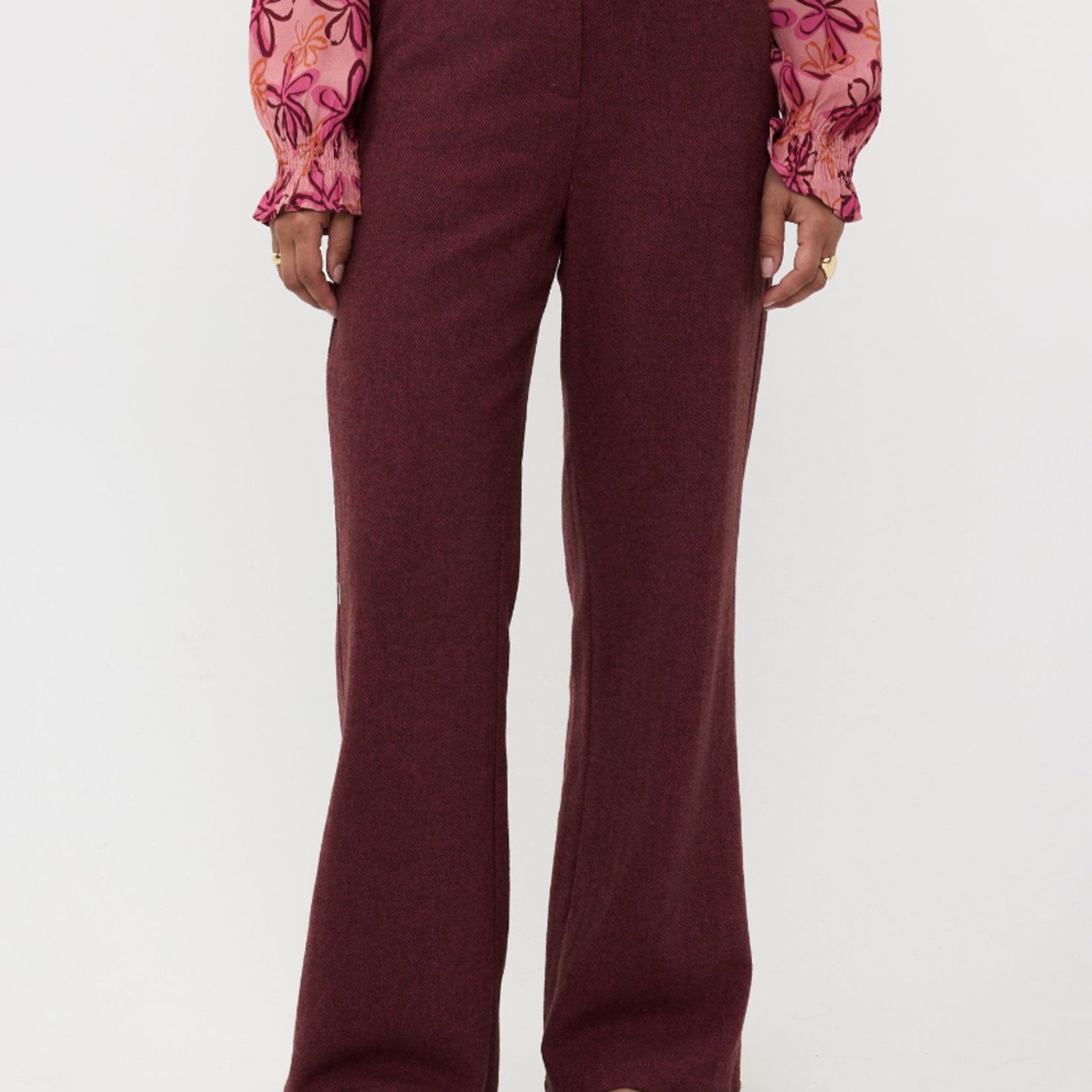 YDENCE YDENCE - Broek Judith pink MAAT XXL