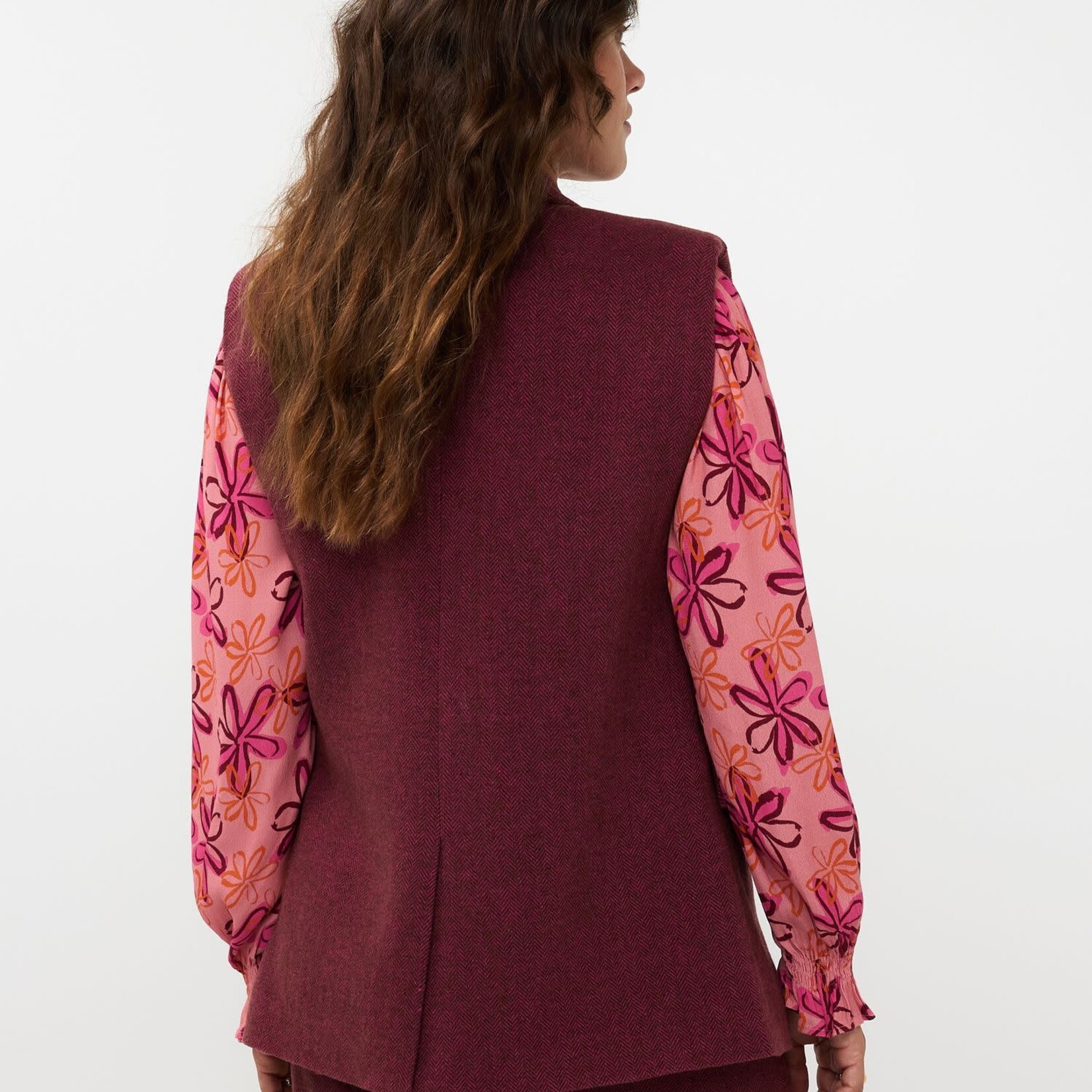 YDENCE YDENCE - Gilet Emella pink MAAT XS