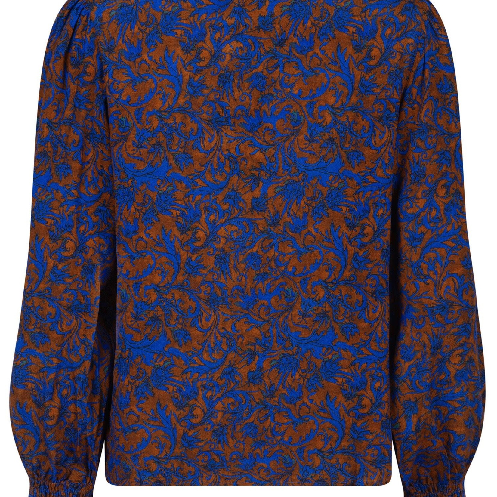 YDENCE YDENCE - Top Merel blue/brown flower