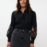 YDENCE YDENCE - Blouse blossom black/red/blue MAAT XS