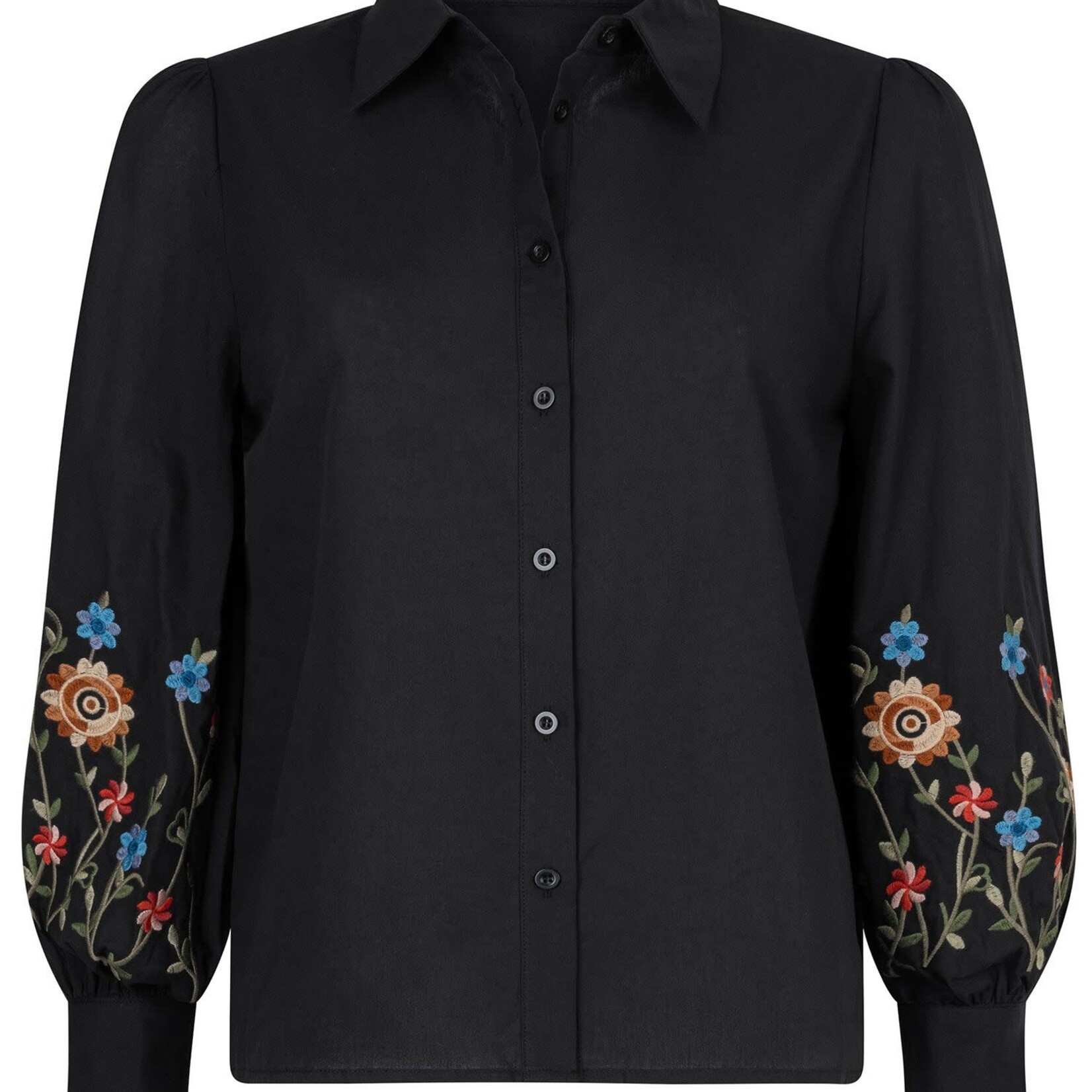YDENCE YDENCE - Blouse blossom black/red/blue