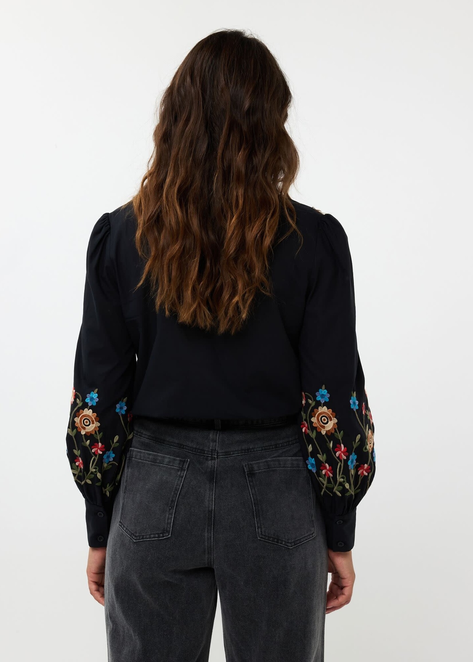 YDENCE YDENCE - Blouse blossom black/red/blue