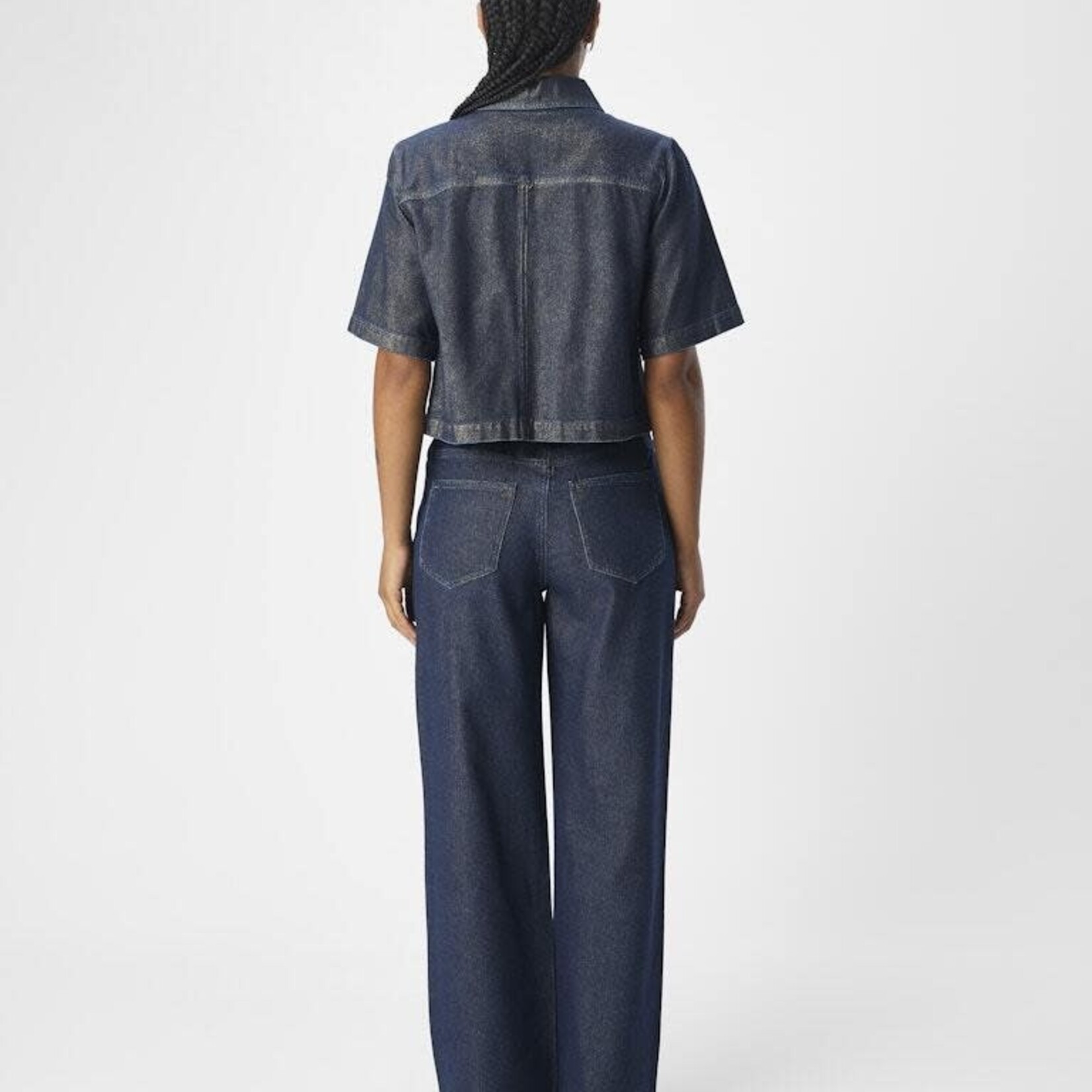 OBJECT OBJECT - Jeans Zilvio model marina dark blue denim/gold