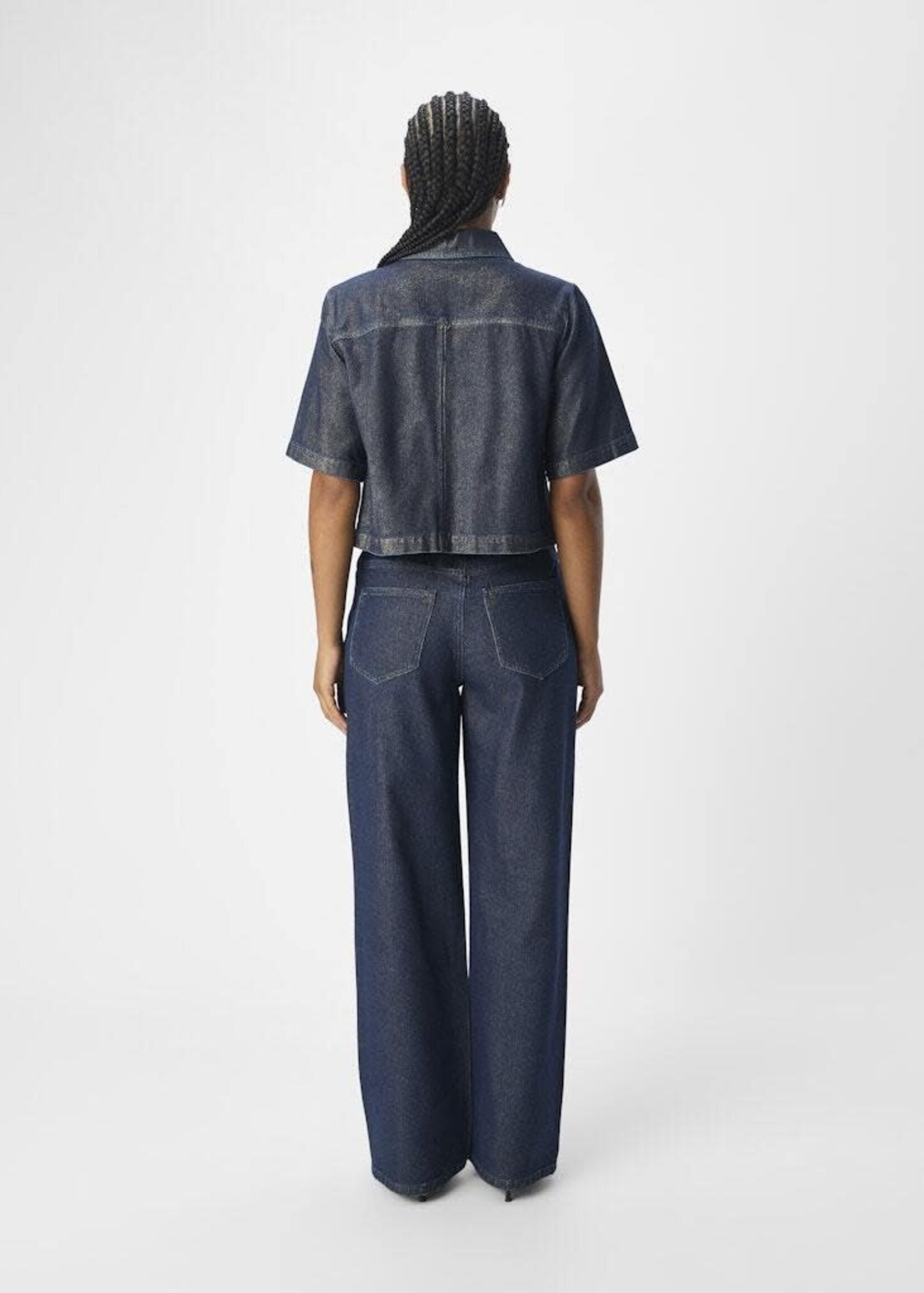 OBJECT OBJECT - Jeans Zilvio model marina dark blue denim/gold