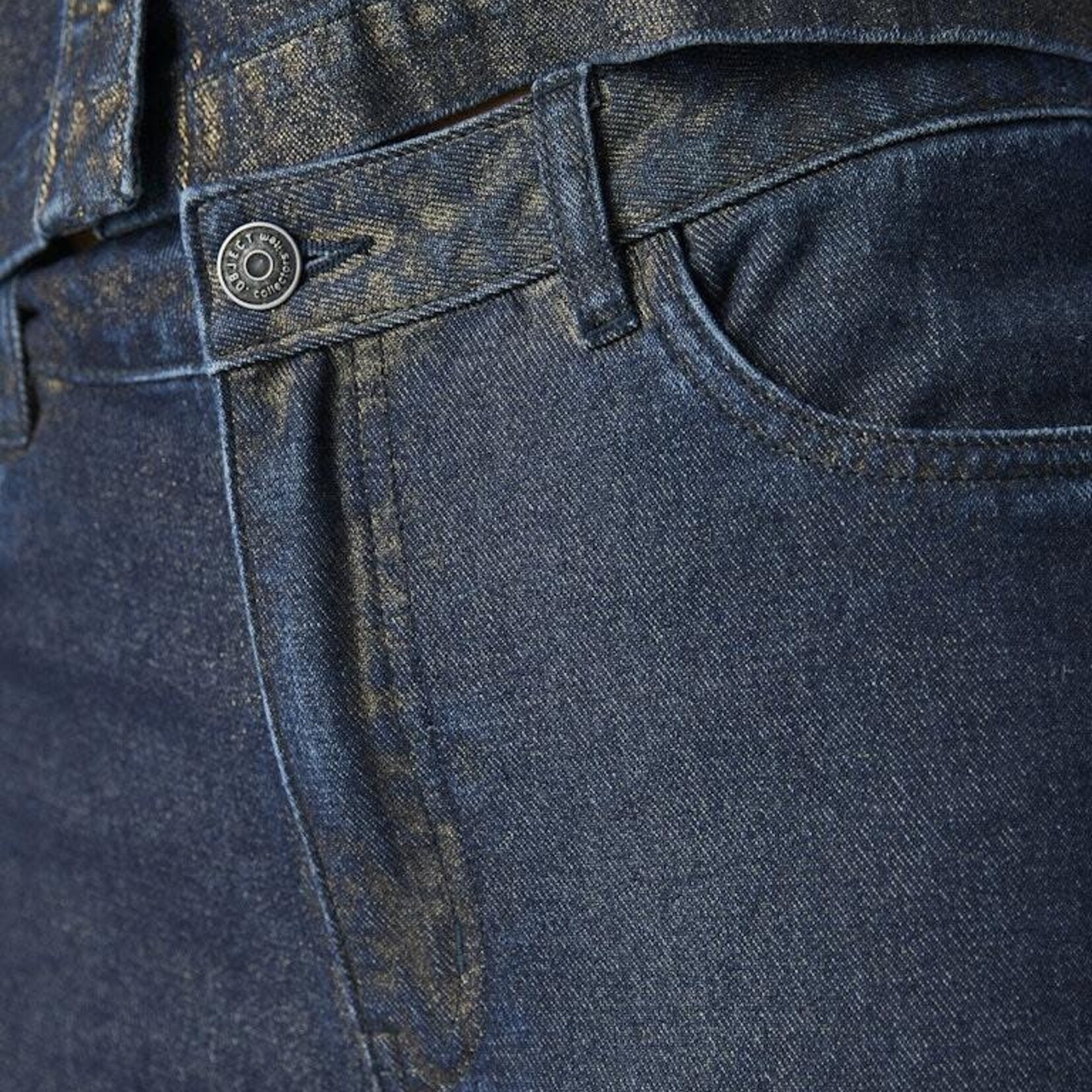 OBJECT OBJECT - Jeans Zilvio model marina dark blue denim/gold