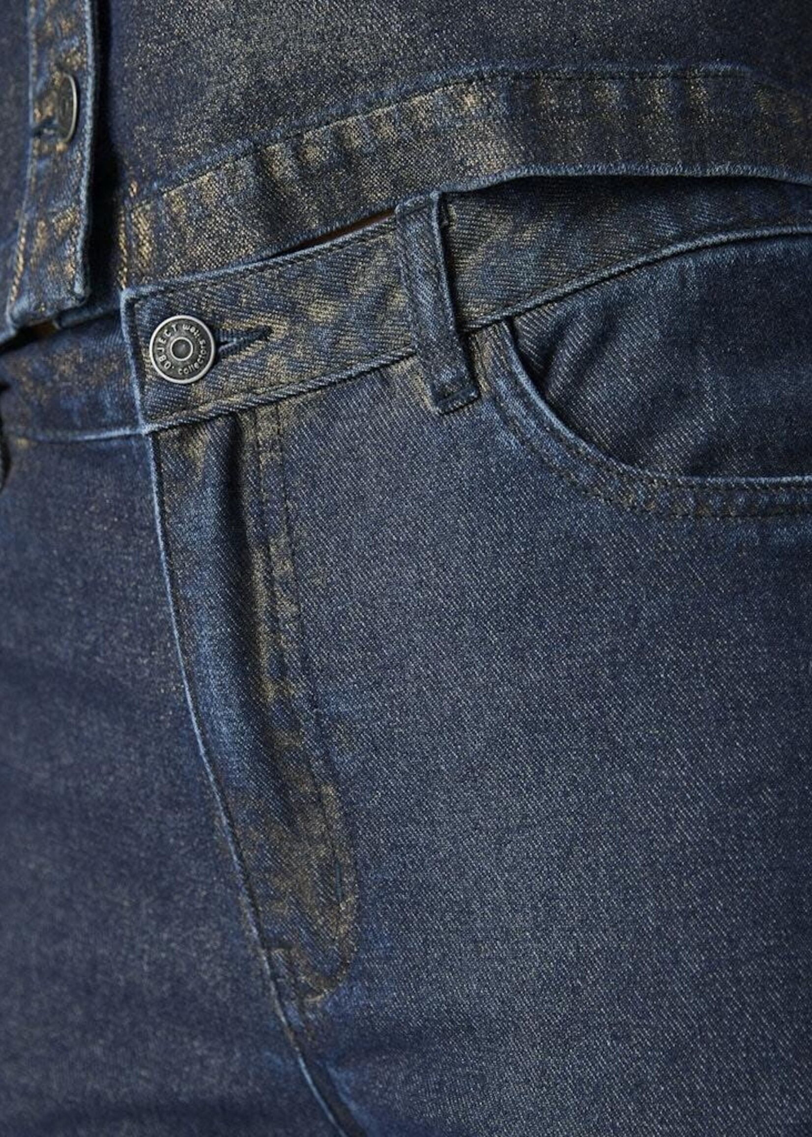 OBJECT OBJECT - Jeans Zilvio model marina dark blue denim/gold